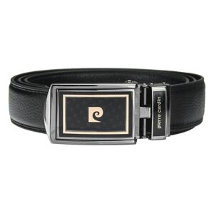 Černý kožený pánský opasek Pierre Cardin Apolon