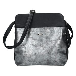 Dámská crossbody kabelka SendiDesign Lena - černo-stříbrná