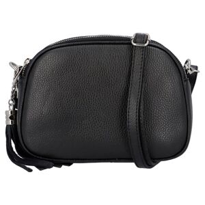 Dámská crossbody kožená kabelka Delami Beate - černá