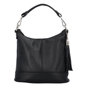 Dámská crossbody kožená kabelka Delami Sara - černá