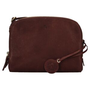 Dámská kožená crossbody kabelka Ashwood Ava - tmavě hnědá