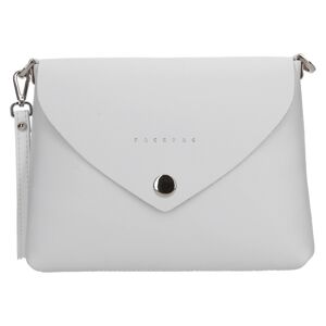 Dámská kožená crossbody kabelka Facebag Janka - bílá