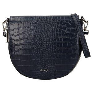 Dámská kožená crossbody kabelka Rovicky Croco - tmavě modrá