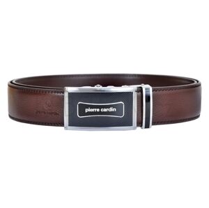Hnědý kožený pánský opasek Pierre Cardin 5032