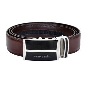 Hnědý kožený pánský opasek Pierre Cardin 5052