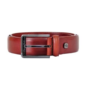 Hnědý kožený pánský opasek Pierre Cardin 5103