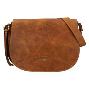 Luxusní dámské kožené crossbody Daag Violett - hnědá
