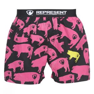 Pánské Boxerky Represent Exclusive piggy - černo-růžová