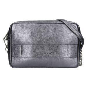Trendy dámská kožená crossbody kabelka Facebag Ninas - stříbrná