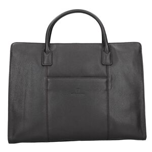 Unisex kožená aktovka Hexagona Edvin - tmavě hnědá